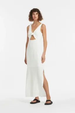 Sir the Label Alexandre Tie Midi Dress Ivory Size 1 / AU 8 for rent on The Volte - image 1