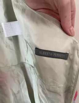 Alberta Ferretti Silk Floral Dress Green Size 8 for rent on The Volte - image 3