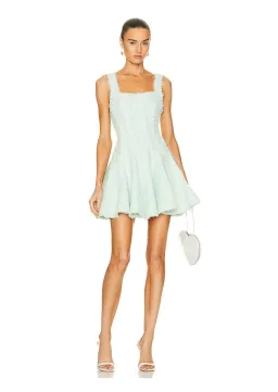 Aje Anais Boucle Mini Dress Mint Green Size 10 for rent on The Volte - image 1