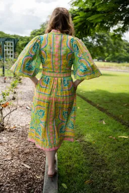 Zimmermann Estelle Buttoned Midi Dress Print Size 16 for rent on The Volte - image 3