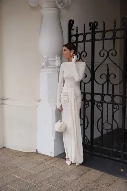 Helsa Studio Matte Jersey Top & Skirt Set Cream Size XXS / AU 6 for rent on The Volte - image 3