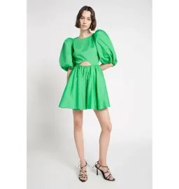 Aje Colette Abstract Cut Out Mini Dress Green Size AU 6 for rent on The Volte - image 1