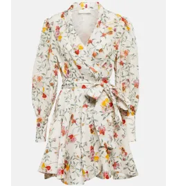 Zimmerman Linen Wrap Minidress Floral Size 1 / AU 10 for rent on The Volte - image 3