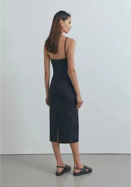 Viktoria & Woods Denim Midi Dress Black Size 8 for rent on The Volte - image 2