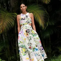 Aje Introspect Cut Out Midi Dress Botanic Floral Size 4 for rent on The Volte - image 2