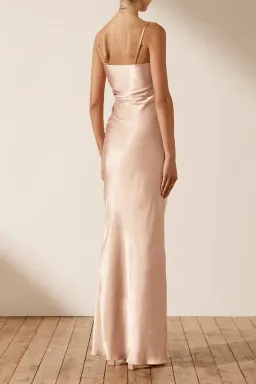 Shona Joy La Lune Ruched Maxi Dress in Desert Rose Size 14 for rent on The Volte - image 3