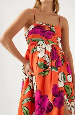 Aje Monument Tulip Maxi Dress in Vivid Camellia Floral - Size 6 for rent on The Volte - image 4