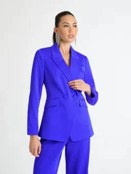 Sheike Lillian Jacket & Pants Set in Cobalt Blue Size 6 for rent on The Volte - image 2