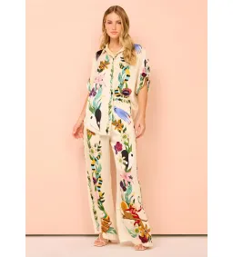 Alemais Meagan Silk Shirt & Pants Set Print Size 12 for rent on The Volte - image 1