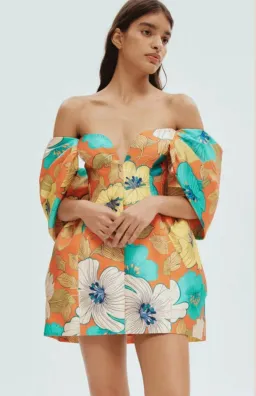 Alemais Piato Sculpt Mini Dress Floral Size 12 for rent on The Volte - image 2