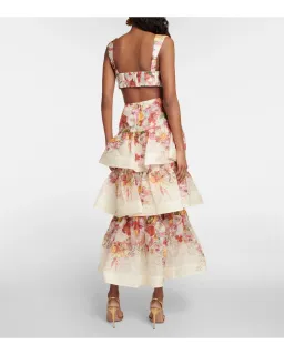 Zimmermann Elka Poppy Wonderland Bralette And Skirt Set Floral Size 1/Au 10 for rent on The Volte - image 2