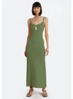 Bec & Bridge Effie Knit Key Maxi Dress in Sage Size XS / AU 6 for rent on The Volte - image 1