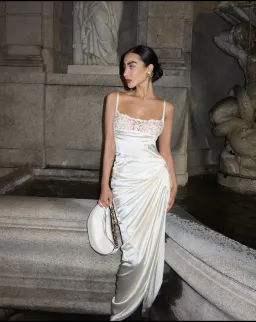 Jacquemus Le Chouchou La Saudade Longue Brodée Maxi Dress Off White Size 36 / AU 8 for rent on The Volte - image 6