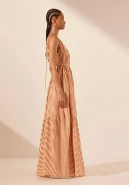 Shona Joy Hele One Shoulder Tiered Maxi Dress Coconut/Tangerine Size AU 6 for rent on The Volte - image 6