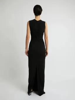 Christopher Esber Zephyr Wired Open Front Maxi Dress in Black Size 6 for rent on The Volte - image 5