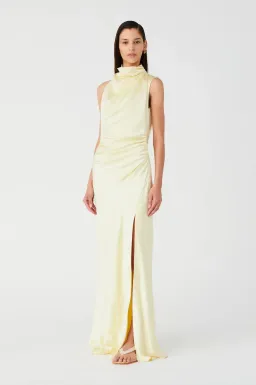 Misha Constantina Gown in Soft Gold Size 6 for rent on The Volte - image 2