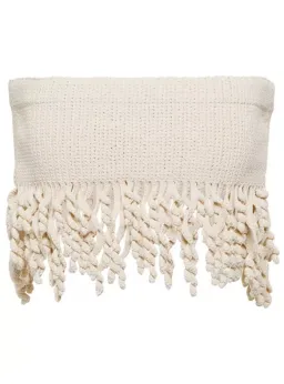 Dion Lee Tassel Wave Crochet Mini Skirt And Top Cream Size XS / AU 6 for rent on The Volte - image 3