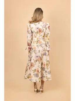 Zimmermann Luminosity Midi Dress Multi Floral Print Size 0P / AU 6 for rent on The Volte - image 5