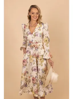 Zimmermann Luminosity Midi Dress Multi Floral Print Size 0P / AU 6 for rent on The Volte - image 2