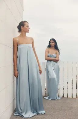 Shona Joy La Lune Column Maxi Dress in Powder Blue Size AU 6 for rent on The Volte - image 1