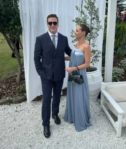 Shona Joy La Lune Column Maxi Dress in Powder Blue Size AU 6 for rent on The Volte - image 5