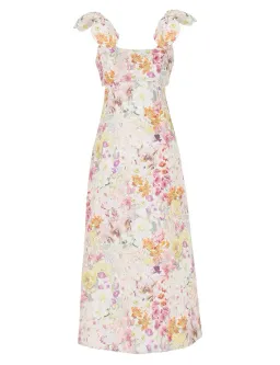 Zimmermann The Harmony Tie Shoulder Midi in Kaleidoscope Garden Size 10 for rent on The Volte - image 3