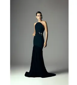 Carla Zampatti Nastro Strapless Gown Black Size 6 for rent on The Volte - image 1