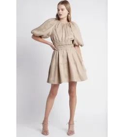 Aje Solitude Cutout Mini Dress Beige Size 10 for rent on The Volte - image 1