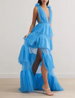 Lexi Zendaya Dress in Blue Size 10 for rent on The Volte - image 1