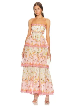 Zimmermann Laurel Frill Midi Dress Floral Size 4 / AU 16 for rent on The Volte - image 1