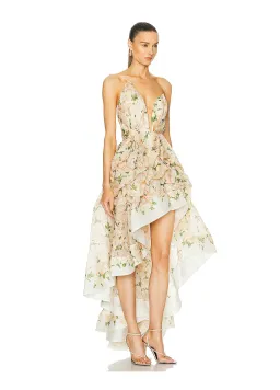 Zimmermann Natura Draped Midi Dress Coral Azalea Size 0/ AU 8 for rent on The Volte - image 2