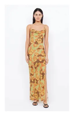 Bec & Bridge Drew Split Maxi Dress Hibiscus Patchwork Size 6 for rent on The Volte - image 1