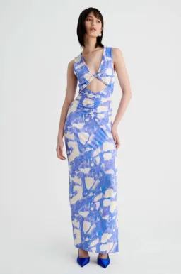 Suboo Marble Sleeveless Reversible Twist Front Maxi Dress Print Size S / AU 8 for rent on The Volte - image 5