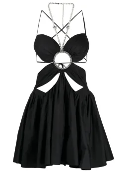 Area NYC Gathered Butterfly Poplin Mini Dress Black Size 2 / AU 8 for rent on The Volte - image 3