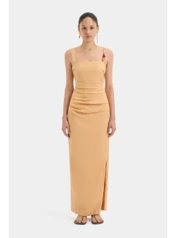 Sir the Label Antonia Beaded Midi Light Tan Size AU 14 for rent on The Volte - image 1