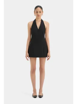 Sir the Label Sandrine Halter Mini Dress Black Size 3 / AU 12 for rent on The Volte - image 1