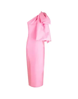 Bernadette Josselin Bow-Embellished Midi Dress Pink Size EU42 / AU 14 for rent on The Volte - image 4