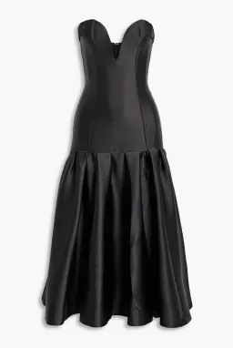 Nicholas Lumo Strapless Fluted Satin Gown Black Size US 4 / AU 8 for rent on The Volte - image 3