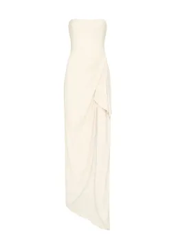 Manning Cartell Asymmetrical Games Strapless Maxi Gown in Cream Size 6  for rent on The Volte - image 5