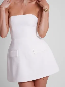 Odd Muse The Ultimate Muse Strapless Dress in White Size XS / AU 6 for rent on The Volte - image 3
