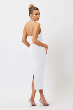 Bianca And Bridgett Mia Pearl Midi Dress White Size 4  for rent on The Volte - image 3