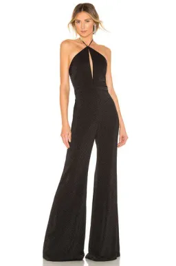 Alexis Naila Wide Leg Halter Jumpsuit Black Size 10 for rent on The Volte - image 1