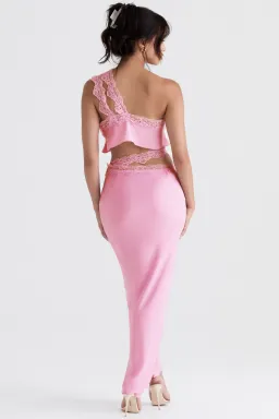 House of CB Lorena Cropped Top & Mathilda  Maxi Skirt Set Pink Size XS / AU 6 for rent on The Volte - image 3