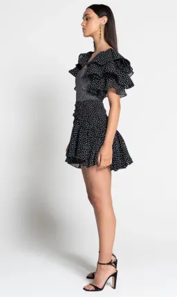 Sofia the Label Florence Polka Mini Dress Black Size 8  for rent on The Volte - image 3