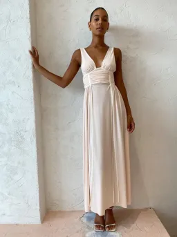 Bec and Bridge Gwen Maxi Dress In Shell Size 12 for rent on The Volte - image 1