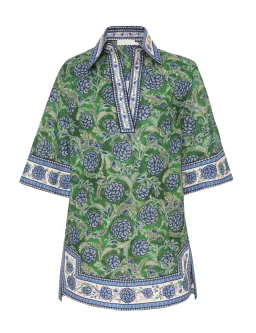 Zimmermann The Junie Tunic Dress in Green/Blue Floral Size 3/Au 14 for rent on The Volte - image 2