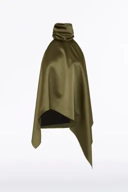 Carla Zampatti Ivy Stin Draped Halter Top and Satin Bias Skirt Set Green Size 10 for rent on The Volte - image 3