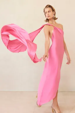 Cult Gaia Trysta One-Shoulder Asymmetric Dress Rosado Pink Size XS /AU 6 for rent on The Volte - image 2