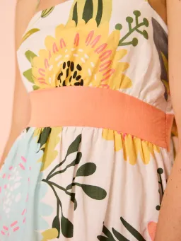 By Nicola Monet Tiered Maxi Dress In Potpourri/Melon Size 10 for rent on The Volte - image 9