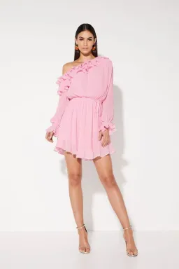 Mossman A Slice of Heaven Mini Dress Pink Size 12 for rent on The Volte - image 1